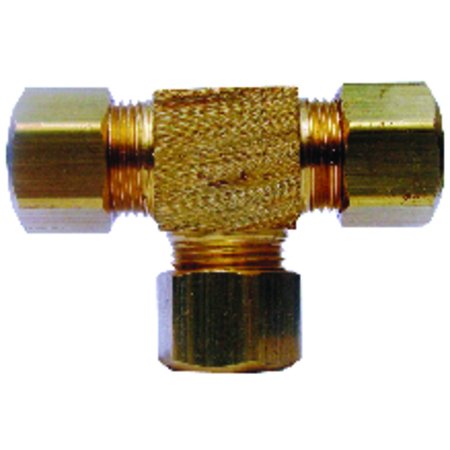 JMF Company 3/8 in. Compression X 3/8 in. D Compression Yellow Brass Tee 4338133